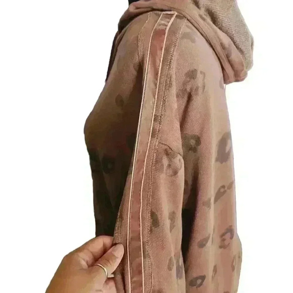Splendid Womend Brown Leopard Print Corinna Hoodie XS - Picture 7 of 15